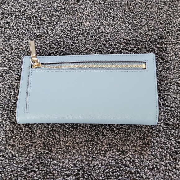 Kate Spade Cameron Street Stacy Blue leather wallet "island waters" - Picture 2 of 10